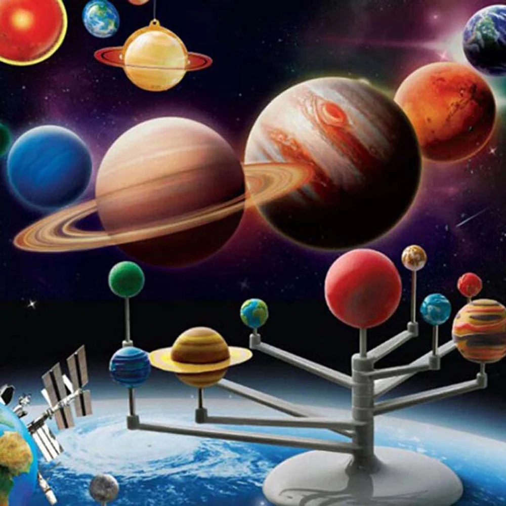Astronomijas Zinātne Saules Sistēmā ir Deviņas Planētas, Planetārijs Modeļa Komplekta Projekta DIY Bērniem Dāvanu visā Pasaulē Pārdošana Sākumā Izglītības Bērns