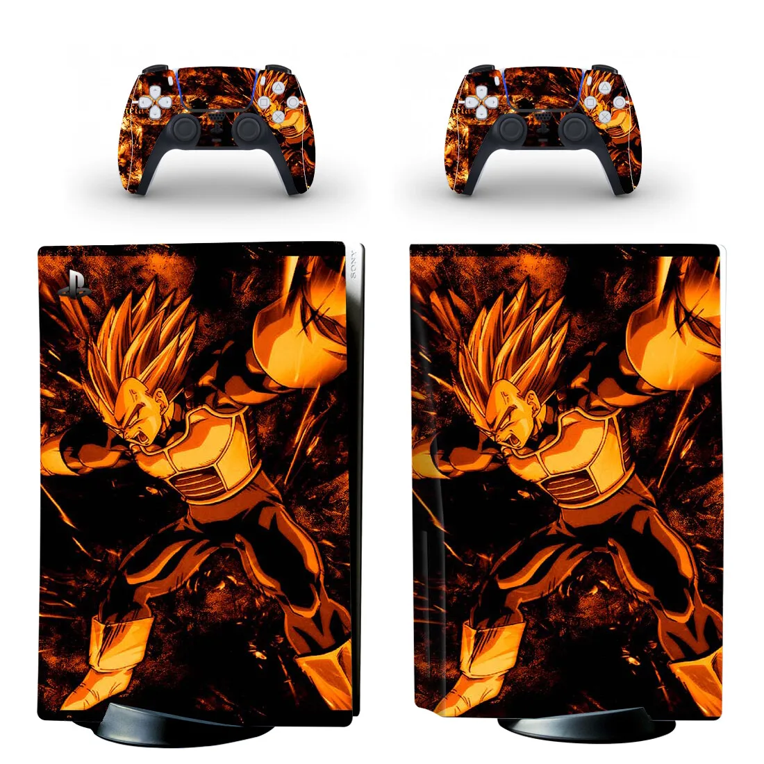 Goku, Vegeta PS5 Standarta Disku Ādas Decal Uzlīmes Vāks PlayStation 5 Konsole un 2 Kontrolieri PS5 Diska Ādas, Vinila
