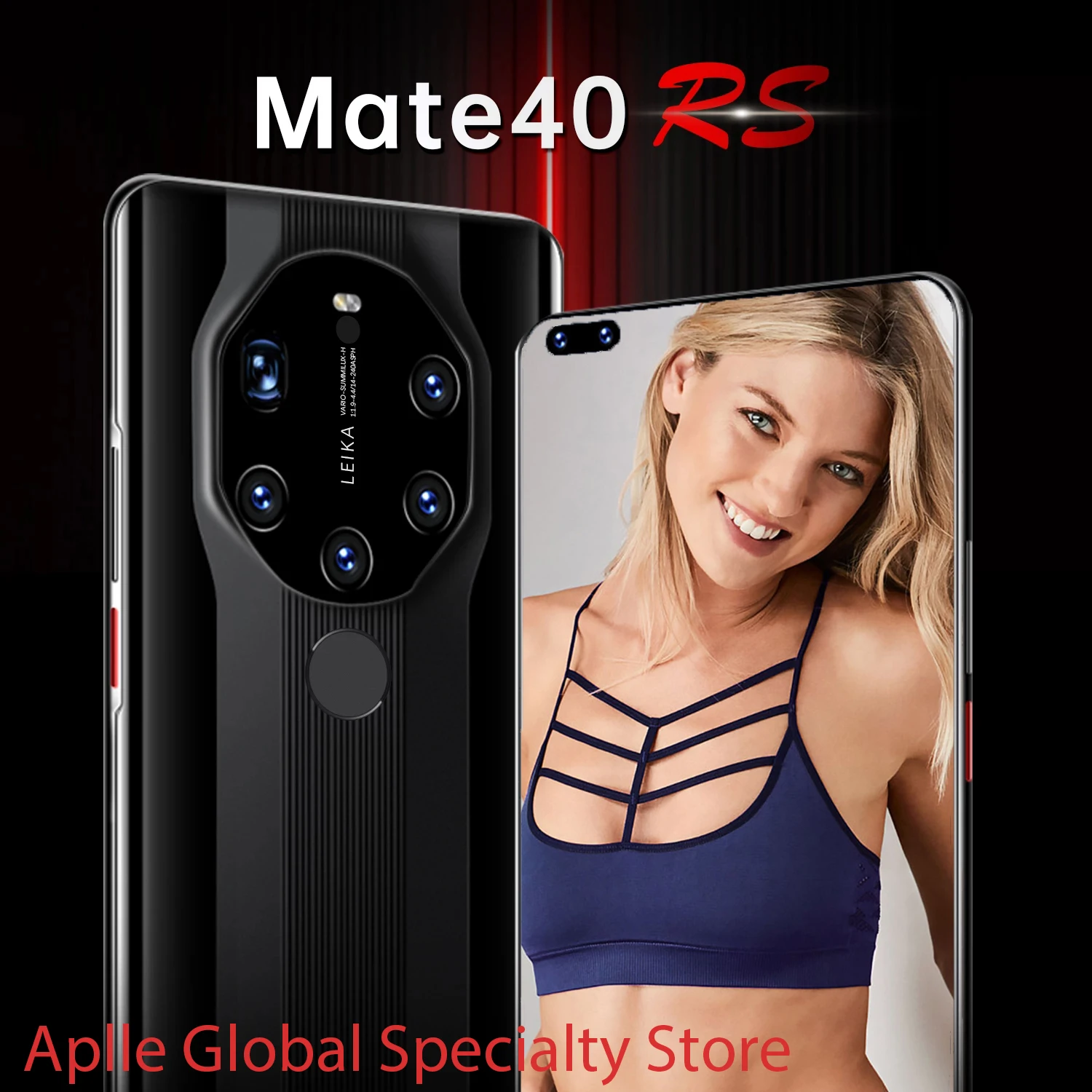 Ir 2021. Karstā Pārdošanas Smartpone Mate40 RS Globālo Versiju Smartphonr Android10 Atslēgt 6800mAh Snapdragon 888 Face ID 16.G 512G