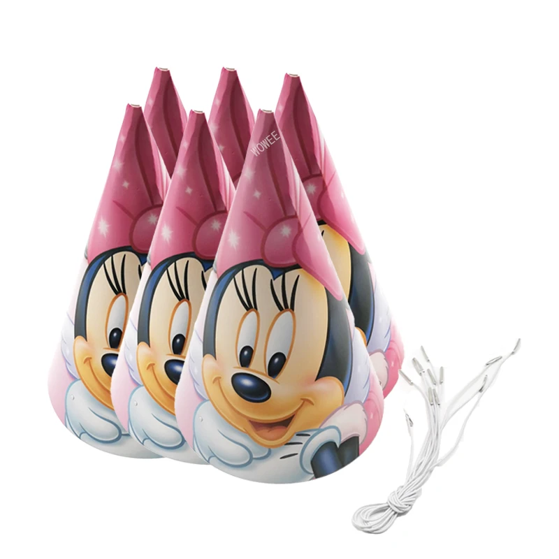 Minnie Mouse Meitenes Bērniem Dzimšanas dienas ballīti Apdares Komplekts Minnie Puses Piegādes Salmu kausa plati Kapļi, Bērnu Dzimšanas dienas svinības Pack notikums