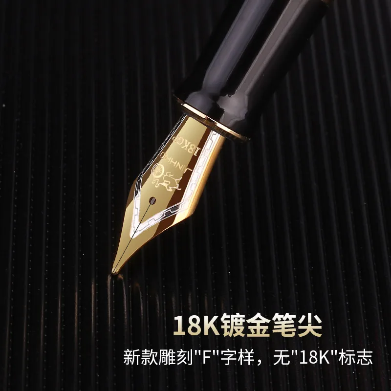 Jinhao 100 Centennial Sveķu Fountain Pen Iridum EF/F/M/Smilga Nib ar Pārveidotāju Zelta/Sudraba Klipu Uzņēmuma Birojā Rakstīšanas Pildspalva