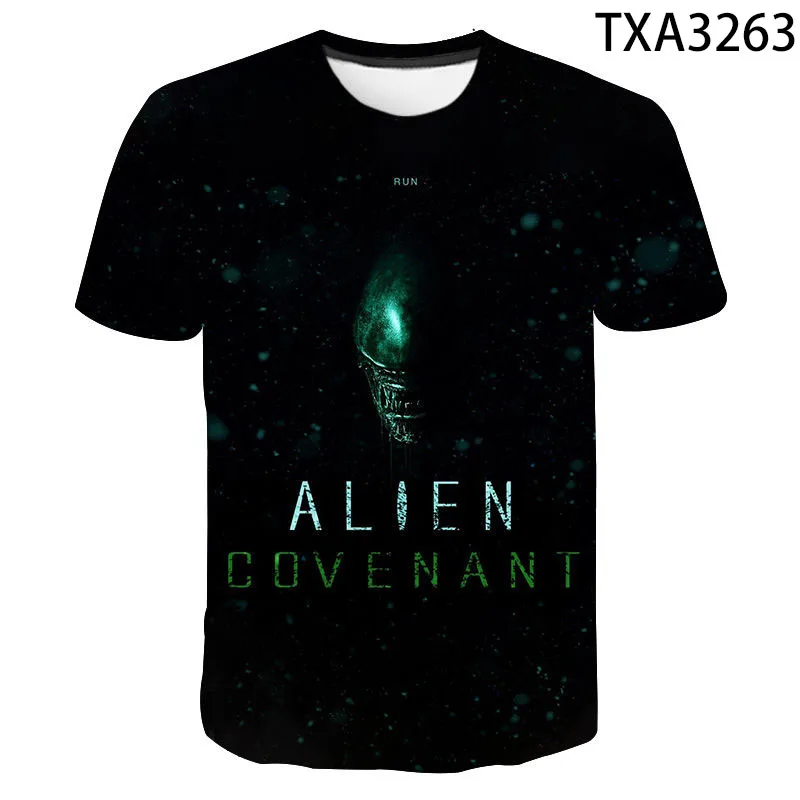 3D Drukas Alien Filmu, T kreklu apdruka Vīriešu Sieviešu Bērnu Streetwear T-krekls Modes Vasaras Īso Slevee Atdzist Topi Apģērbi Gadījuma Tee