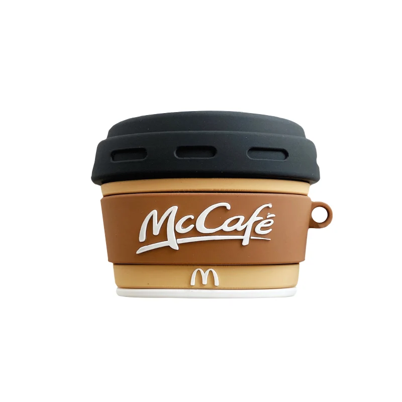 3D Smieklīgi McDonald ' s Kafiju Aizsardzības Austiņas Gadījumā Freebuds Pro Bluetooth Austiņas Vāks Huawei Freebuds 4.i 3 Lietā Būtiska