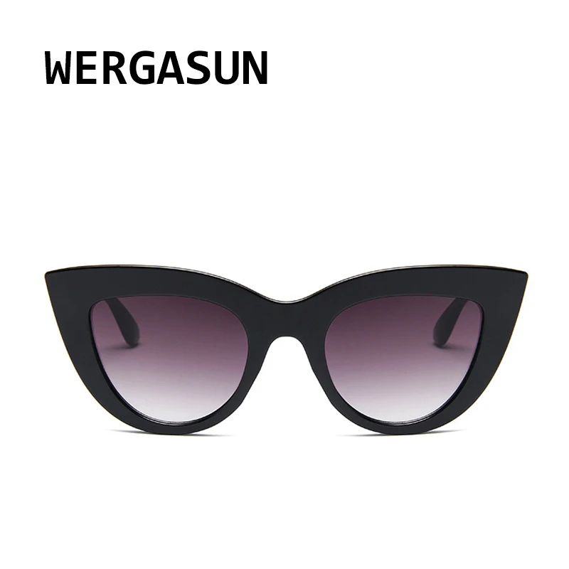 WERGASUN 2020 Jaunu Kaķu Acu Sieviešu Saulesbrilles Tonētu Krāsu Objektīvs Vīriešiem Vintage Formas Sieviešu, Saules Brilles, Saulesbrilles Zīmola Dizainere