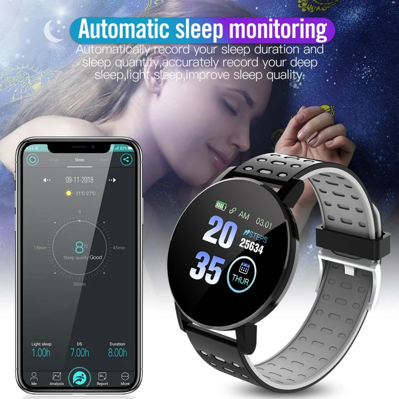 Bluetooth Sporta Smart Watch Sievietes Vīrieši asinsspiediens Fitnesa Tracker Ūdensizturīgs Smartwatch Modinātājs Android, IOS Xiaomi