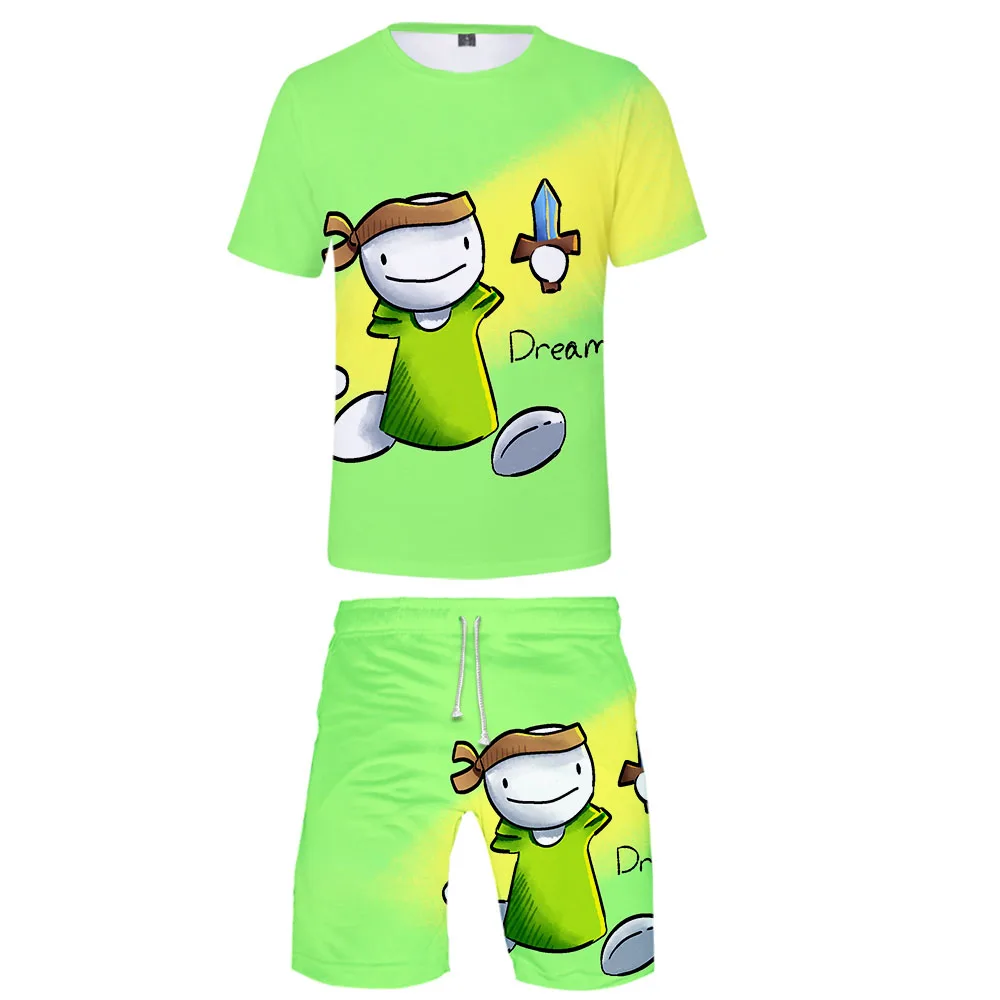 Vasaras 3D Dreamwastaken Bērniem divdaļīga Nosaka Gadījuma Zēni Meitenes Pilnu Drukas T krekls+šorti Populārs Vīriešu/Zēnu Balts Hip Hop Kostīmi