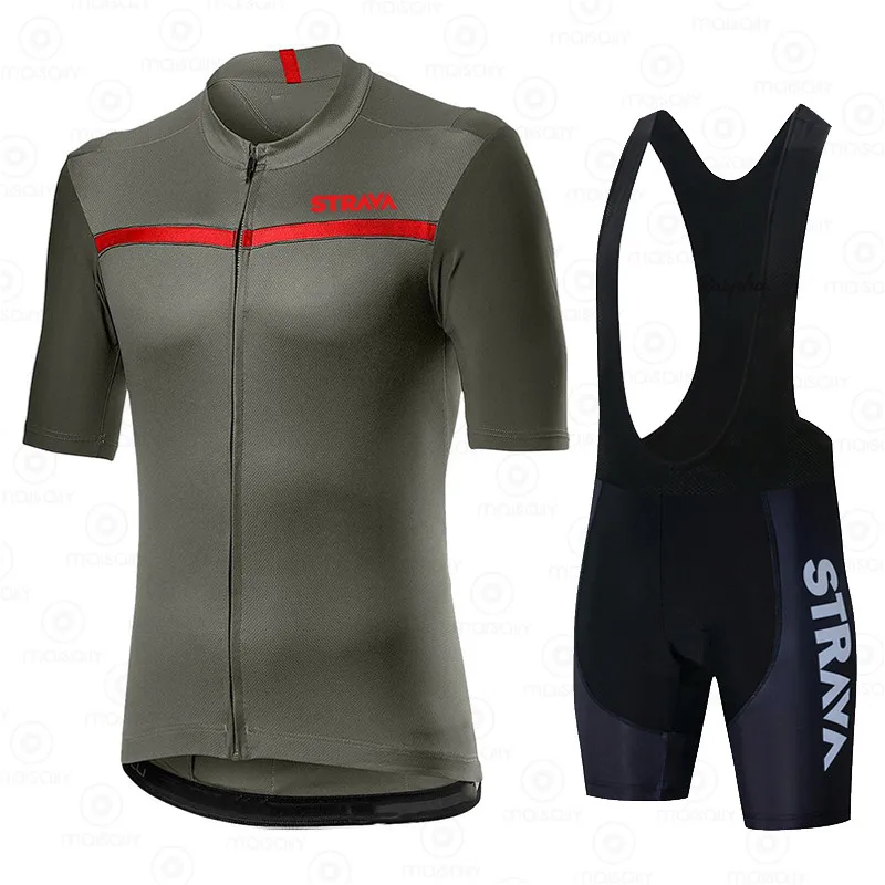 STRAVA ir 2021. Jauno Vasaras Velo Džersija Komplekts Sacīkšu Apģērbu Cilvēks Maillot Ropa Ciclismo MTB Velosipēds Apģērbi Sporta Riteņbraukšanas Komplekts