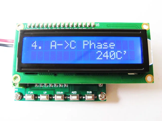 Jaunās versijas trīs-fāzes sine signālu ģenerators, regulējams posma 0～360 grādiem 0.1～2000 Hz