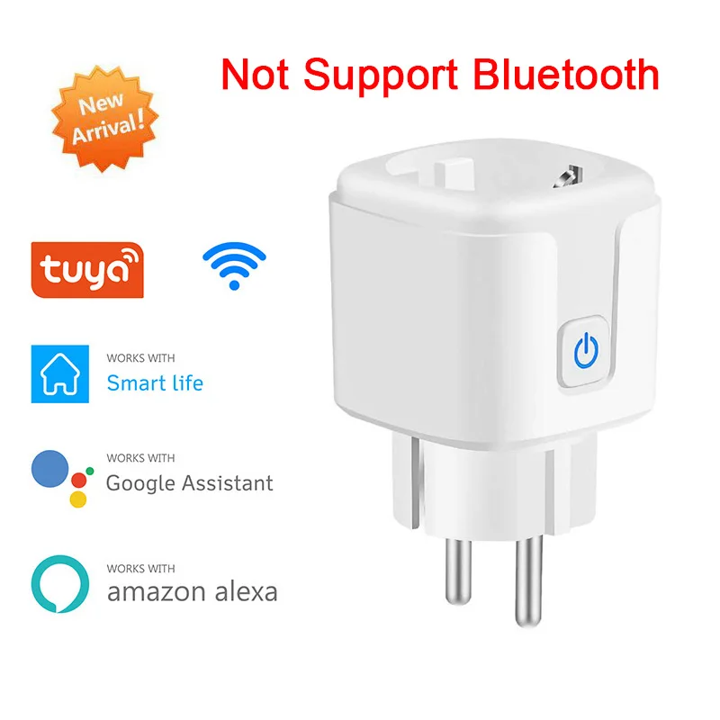 Smart Plug WiFi un Bluetooth pārī Ligzdā ES 16A Pilnvaras Uzraudzīt Laika Funkcija Tuya SmartLife APP Kontroles Darbus Ar Alexa, Google