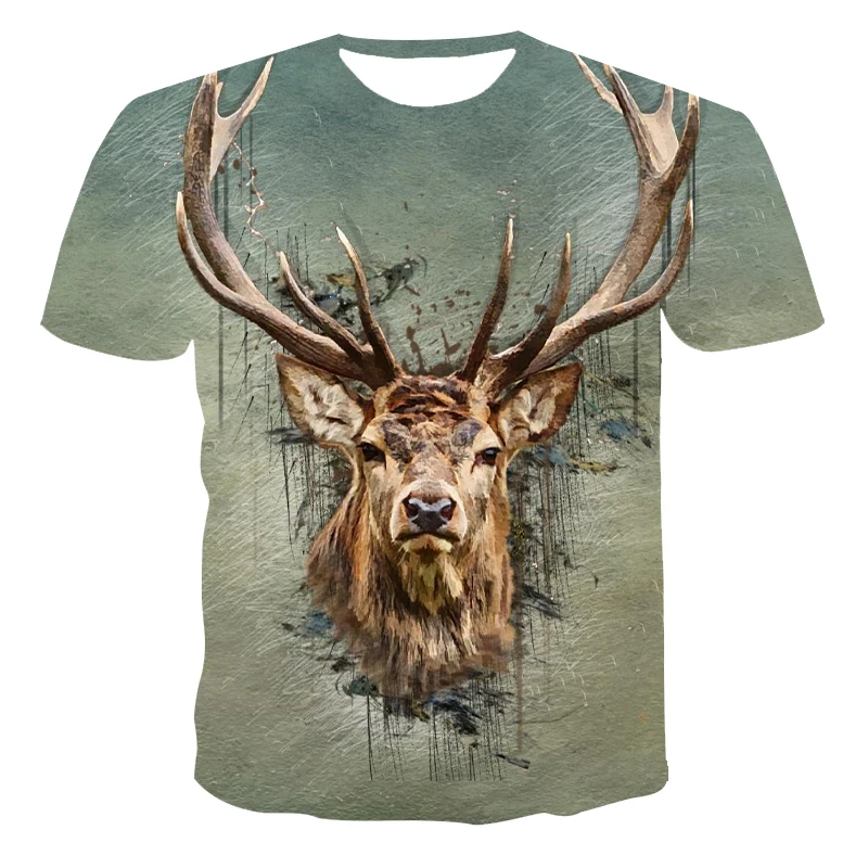 Jaunu Briežu T-krekls 3D Drukāšanas Dzīvnieku T-krekls Vīriešu Āra Sporta Medības T-krekls Tautas Briežu Medību Īsām Piedurknēm Dāmas Smieklīgi