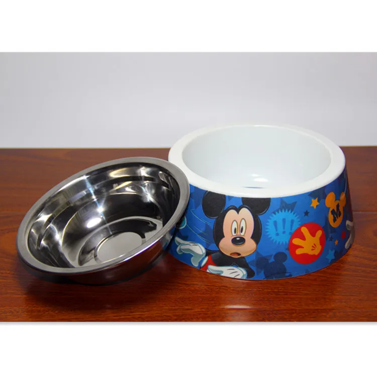 Disney Mickey Mouse jauns karikatūra Mickey Mouse nerūsējošā tērauda viena bļoda suņa bļodā kaķis bļodā pet bļodas, mājdzīvnieku preces non-slip