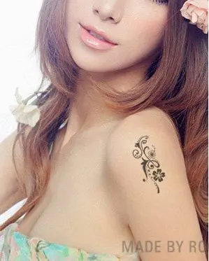 Ūdensnecaurlaidīgus Pagaidu Tetovējumu Uzlīmes uz ķermeņa sexy ziedu vīnogulāju tatto uzlīmes flash tetovējums viltus tetovējumiem meitene sievietēm
