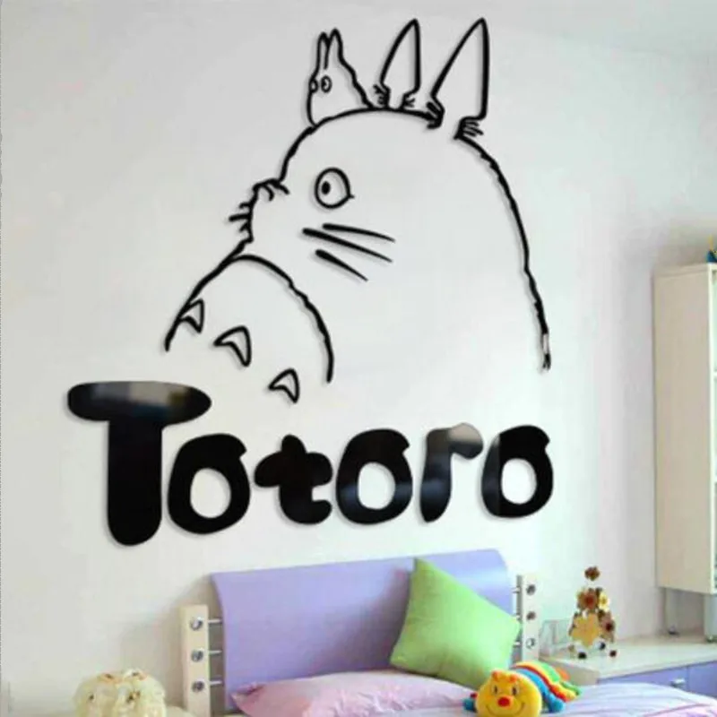 3 Colors3D Spoguļa Uzlīmes Karikatūra Totoro Pūķis, Kaķis, Sienas Dekori Akrila Spogulis Sienas Uzlīmes Bērniem Istaba Dzīvojamā Istaba Guļamistaba