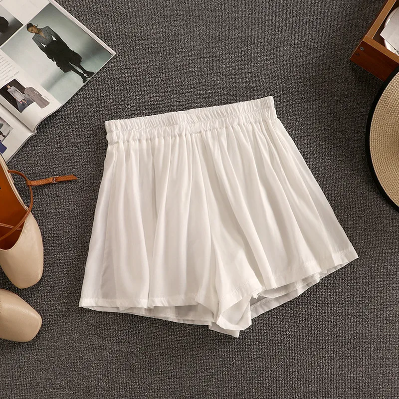Baltās Bikses, Uzvalks Vasaras Moderns Puff piedurknēm Dobi no Mežģīņu Raibs Garš Krekls + Elastīga vidukļa Bikses Divu gabals, kas Sieviete