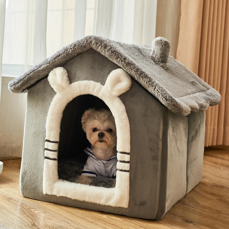 Salokāma Dog House Audzētava Gultas Mat Mazie Un Vidējie Kaķi Suņi Ziemā Silts Chihuahua Kaķis Ligzdu Pet Produktus Grozā Kucēnu Alā, Dīvāns