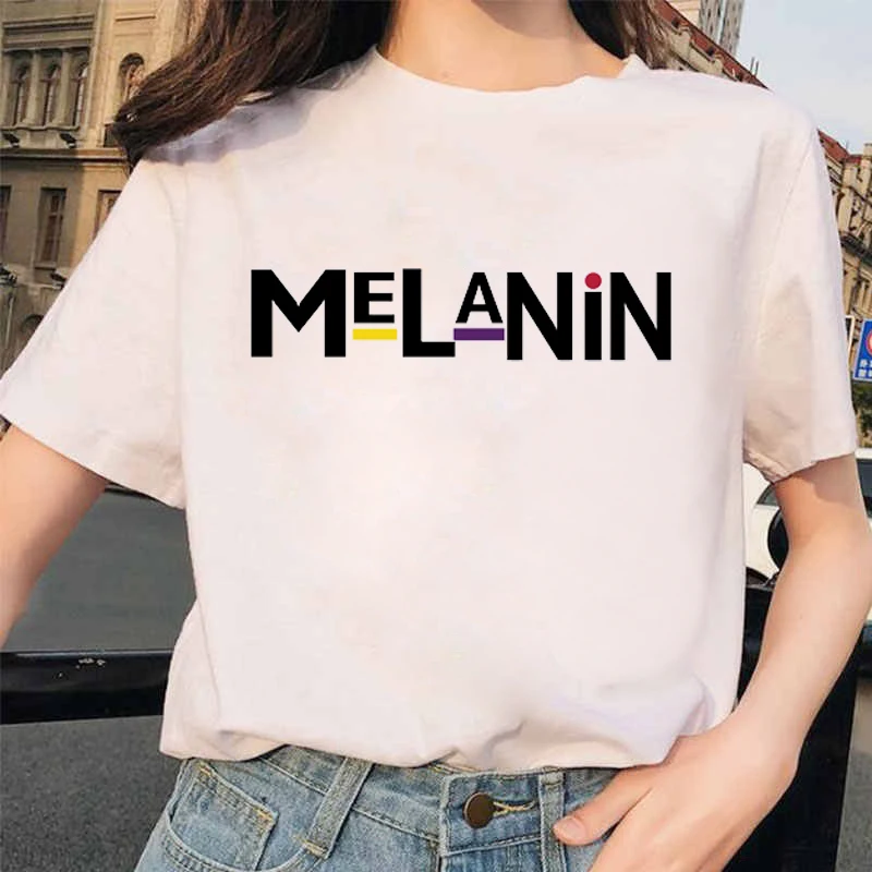 FIXSYS Melanīna Ķekars Smieklīgi Grafikas T Krekli Sieviešu Modes Pilsētu Melna Meitene Drukāt Topi 90. gadu Labākajiem Draugiem Tshirt Sieviešu T-krekls