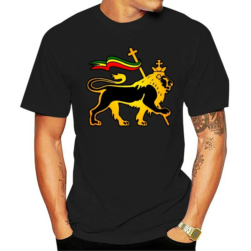 Lauva No Jūdas Āfrikas Rasta Spēcīgs Lauva Rastafarian T Krekls S-3Xl Vintage Grafiskais Tee Krekls