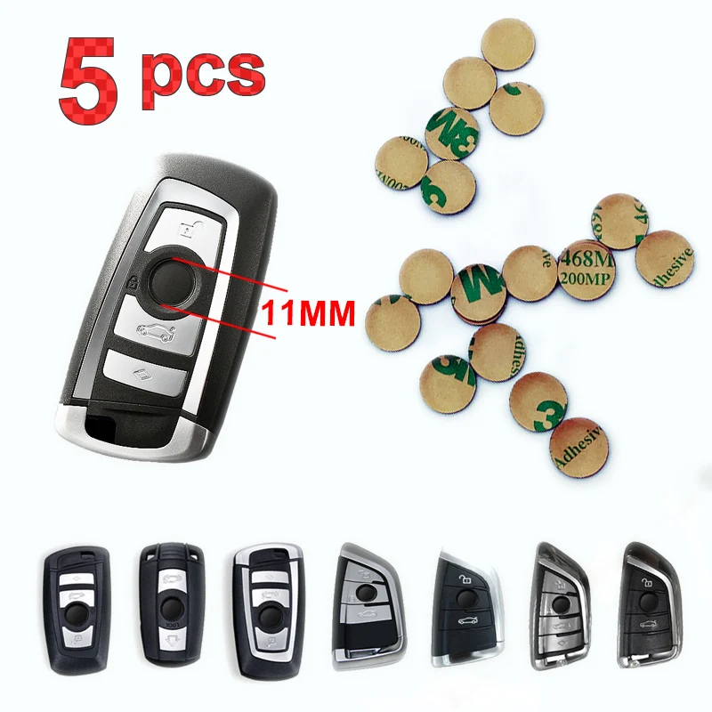 5gab 11mm Alumīnija Tālvadības Atslēgu Žetona Emblēma, Logo Nomaiņa Uzlīme BMW E30 E38 E39 E46 E60 E61, E90 X1 X3 E70 E83 X5 F10 F20