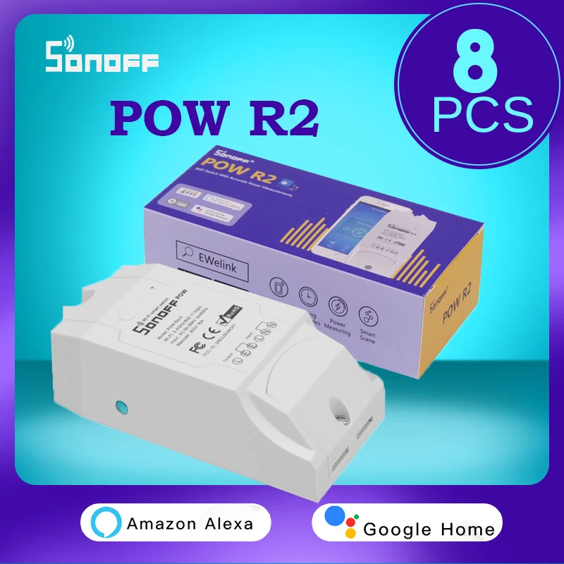 Sonoff POW R2 WiFi DIY Slēdzis 16A Reālā Laika Izmērīt Enerģijas Patēriņu, Smart Mājas Automatizācijas Darbā Ar EWelink Alexa, Google Home