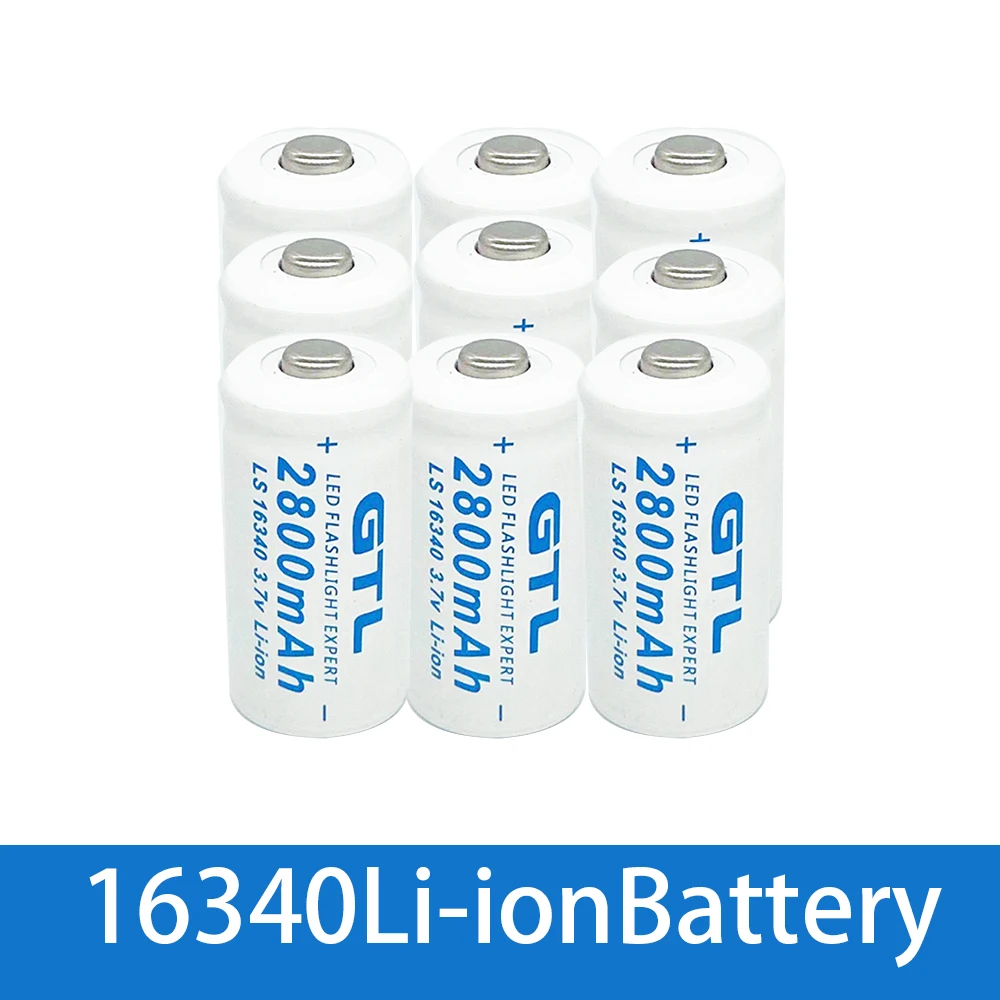 Jaunu 3,7 V 2800mAh Litija Li-ion 16340 Baterija CR123A Uzlādējamās Baterijas 3,7 V CR123 Lāzera Pildspalva, LED Gaismiņa Šūnu