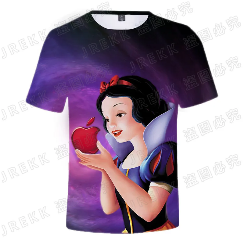 Atdzist 3D Drukas Streetwear T-krekls Disney Anime sniegbaltīte un Septiņi Rūķīši Zēns Meitene Kids Fashion Vīriešiem, Sievietēm, Bērniem, Topi, t-veida