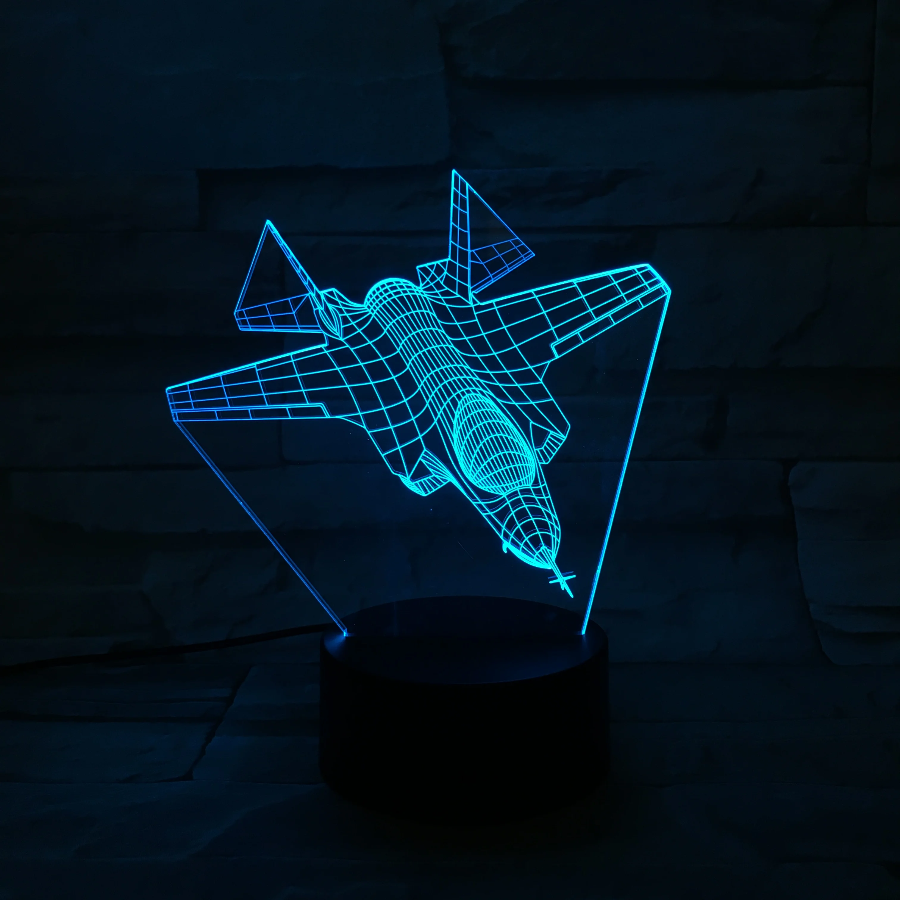 VCity Gaisa kuģa Sērijas 3D USB LED Lampa Nightlight Helikopteru Modelēšanas Galda Lampas Armatūra Gaisa Plaknes Dāvanu Bērniem Zēni Mājas Dekoru