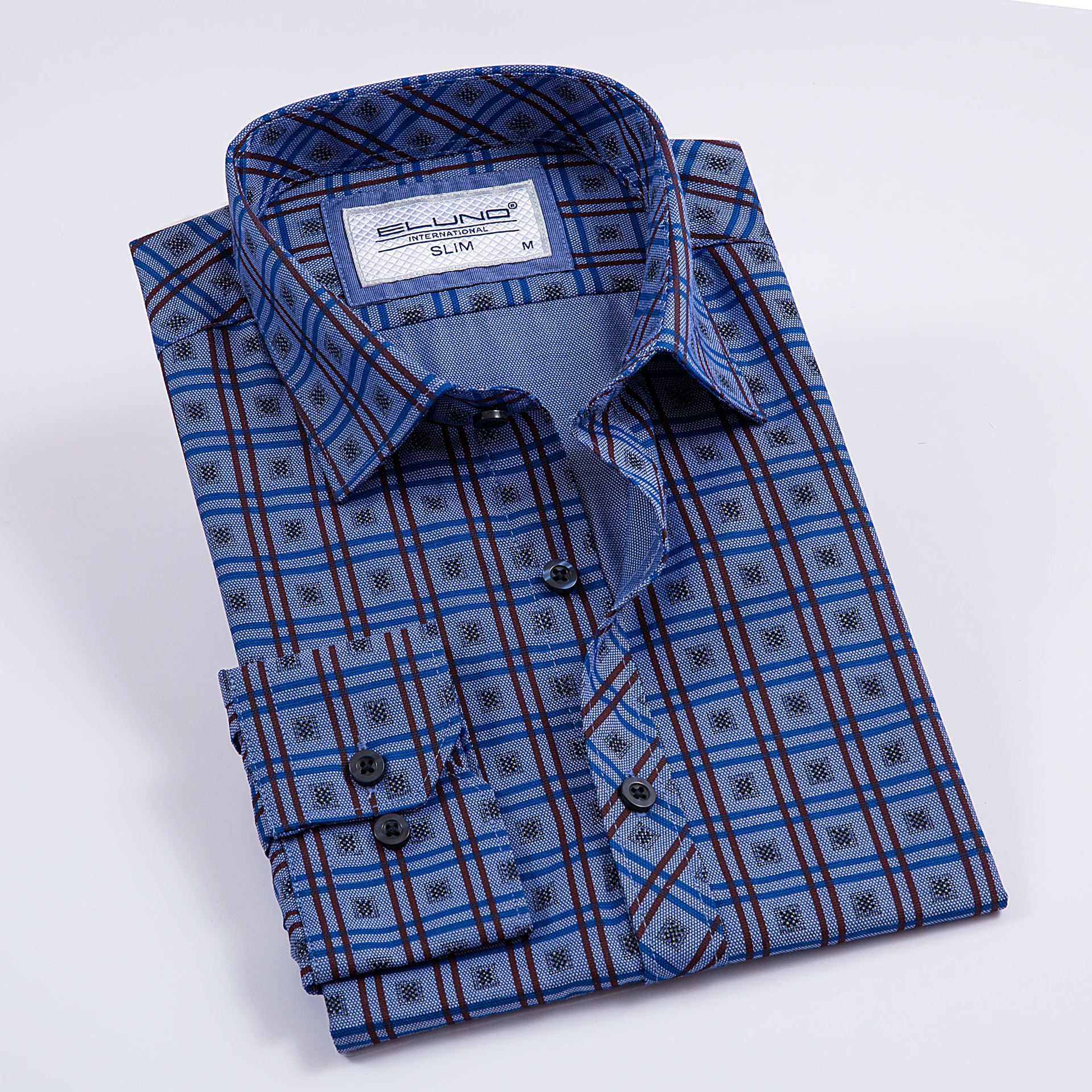 Vīriešu Biznesa Gadījuma, Klasiskās Pleds Krekls ar garām Piedurknēm Rudens Zīmolu Apģērbu Slim Fit Krekls, IZMĒRS EUR