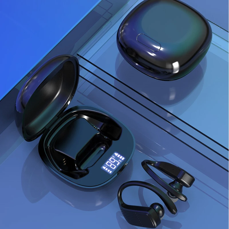 TWS sporta taisnība bezvadu Bluetooth austiņas 5.0 auss, kas darbojas ūdensizturīgs Xiaomi Apple Android universal