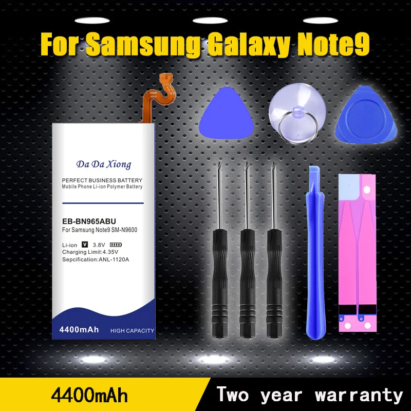 Augstas ietilpības akumulators Samsung Galaxy Note9 9. Piezīmi, EB-BN965ABU N9600 SM-N9600 SM-N960F 4400mAh Tālruņa Akumulatora+Instrumenti
