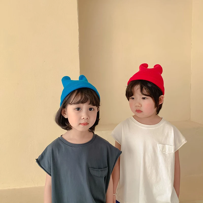 MILANCEL 2021. gada Vasarā Jaunu Bērnu T-krekls bez Piedurknēm Meiteņu Topi Cieta Zaudēt Zēnu Lakrosa korejiešu Bērnu Drēbes