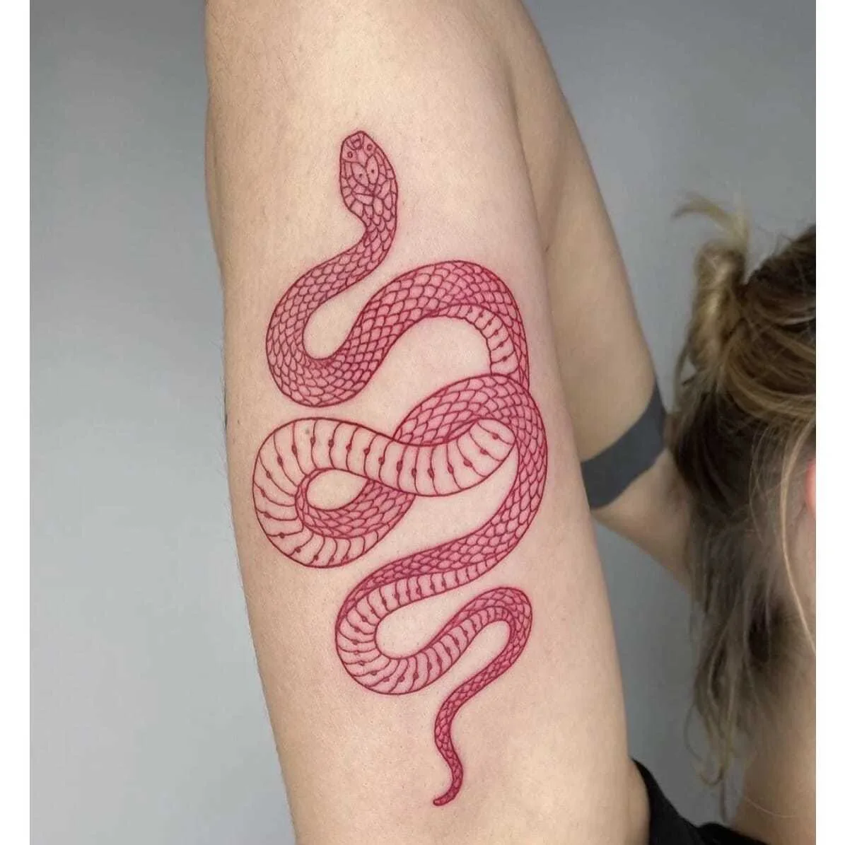 Melna Liela Izmēra Roku Pagaidu Tetovējumu Uzlīmes Melnā Čūska Sievieti Vīriešu Ķermeņa Vidukļa Ilgstošu Ūdensizturīgs Tumša Čūska Tetovējumiem