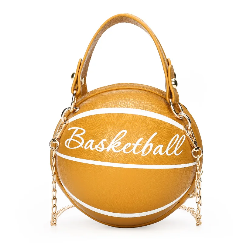 Modes Basketbola Apaļas Formas Plecu Somas Sievietēm Akrila Ķēdes Gadījuma Mazo Totes Sieviešu Bumbu Messenger Crossbody Somas
