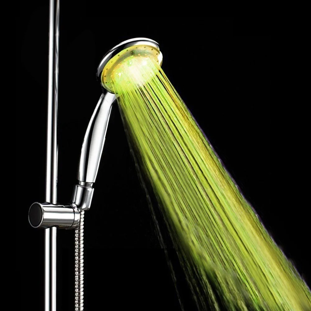 LED 7 Krāsas Dušas Galvas, Ūdens Kvēlot Gaismas Krāsains Mainās LED Dušas Gaismas Vannas istaba Showerhead Piederumu Taupīšanas Uzgalis