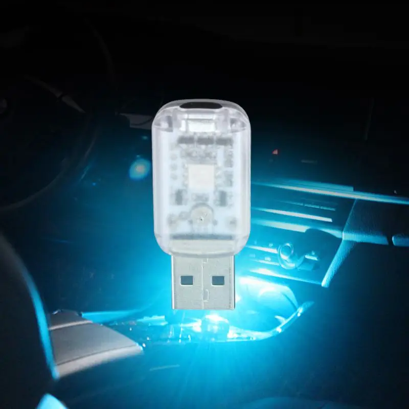 Mini 7 1 Auto LED Atmosfēru Gaismas Dekoratīvās Lampas Balss Skaņas Touch Kontroli USB Burvju Skatuves Gaismas Efektu piepīpētāja