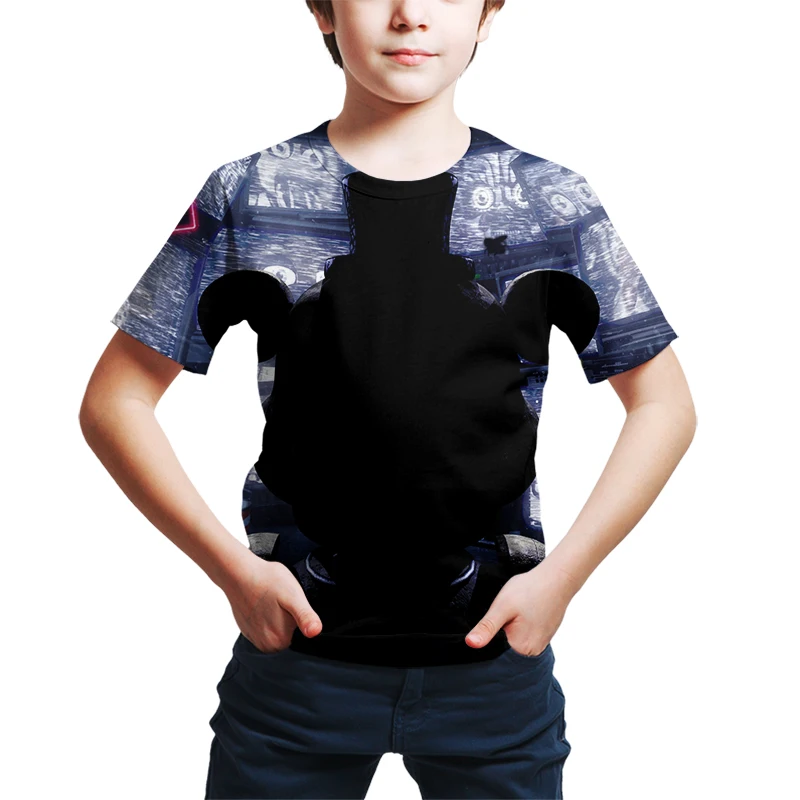 4 Līdz 14 Gadiem, bērnu t krekls Fnaf t-krekli 3d iespiesti Piecas Naktis Fredy zēni meitenes modes īsām piedurknēm tshirts Bērnu t-krekls