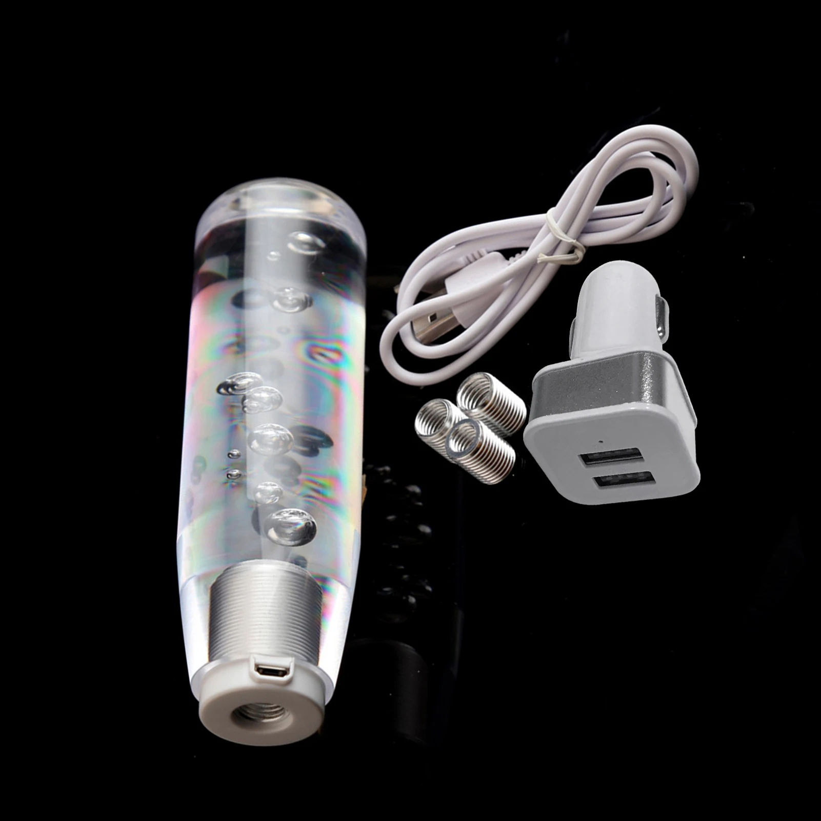 Gaismas DIODE ir RGB Shift Knob Stick Kristāls Caurspīdīgs Burbulis Rīku Shifter10cm/15 cm/20cm/25cm/30cm Slīpums Pārslēgšanas Rokturi Universal