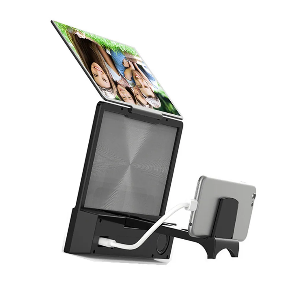 Jaunu Šūnu Tālruņa Ekrāna Lupa HD Mobilo Video Lupa Bluetooth Portable Speaker Salokāms Tālrunis Projektoru 3D Video Pastiprinātājs