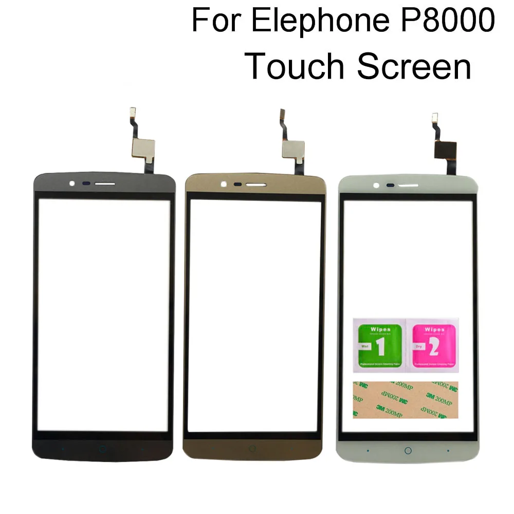 Tālruni, Touch Screen Panelis Elephone P8000 Skārienjūtīgais Sensors Priekšējā Stikla Lēcu Remonts Daļa Rīki 3M Līmi