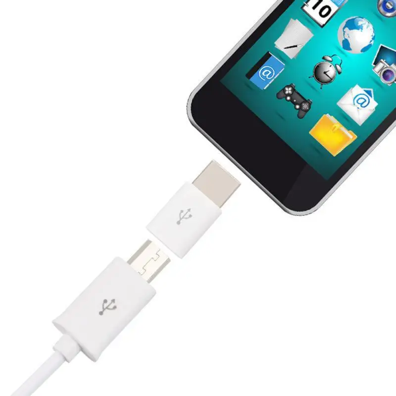 Usb Uz C Tipa Adapteris Universālais Android Mobilo Mini Type-C Ligzdas Sadalītājs Viedtālrunis USB C Savienotāji OTG Uzlādes Konvertētājs