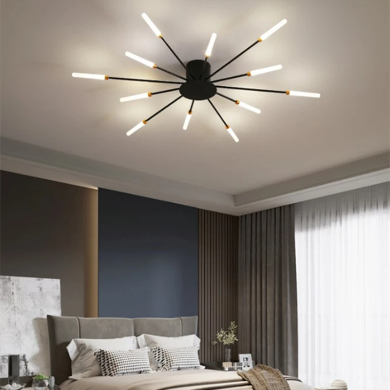 Mūsdienu Melnā Zelta LED Pendant Gaismas Dzīvojamā Istaba Guļamistaba Hanglamp Radošo Mājas Minimālisma Apdare Lampas
