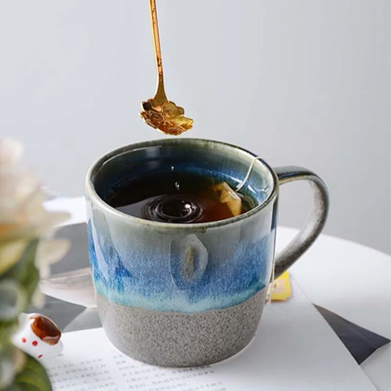 Japāņu Radošā Keramikas Keramikas Krūze Krāsns Retro Porcelāna Dzeramā Ūdens Kausa Piens Kafija Sadzīves Tases Brokastis Tējas Krūzes