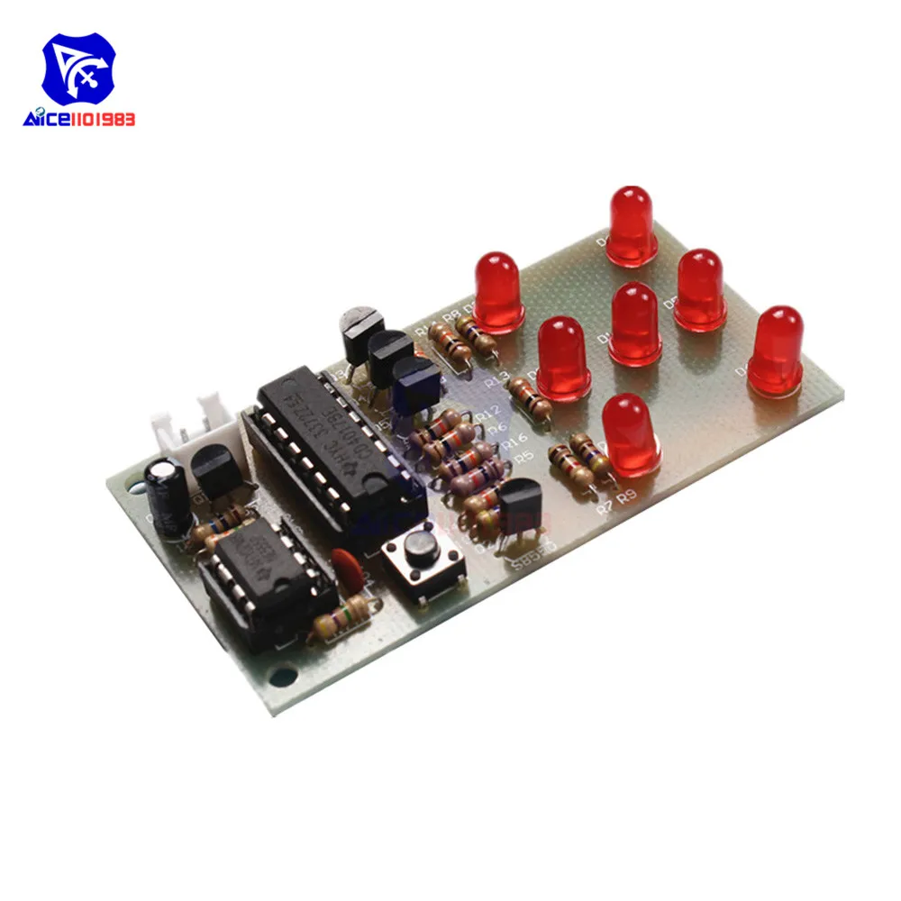 Diymore NE555 LED Modulis CD4017 5mm, Sarkanās LED 4.5-5V ICSK057A Elektronisko Moduli DIY Komplektu