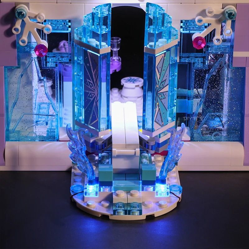 LED Light Komplekts Draugiem Sērijas 43172 Elsa Burvju Ledus Pils Celtniecības Bloki rotaļlietas(Tikai LED Gaismas, Nav Bloka Komplekts)