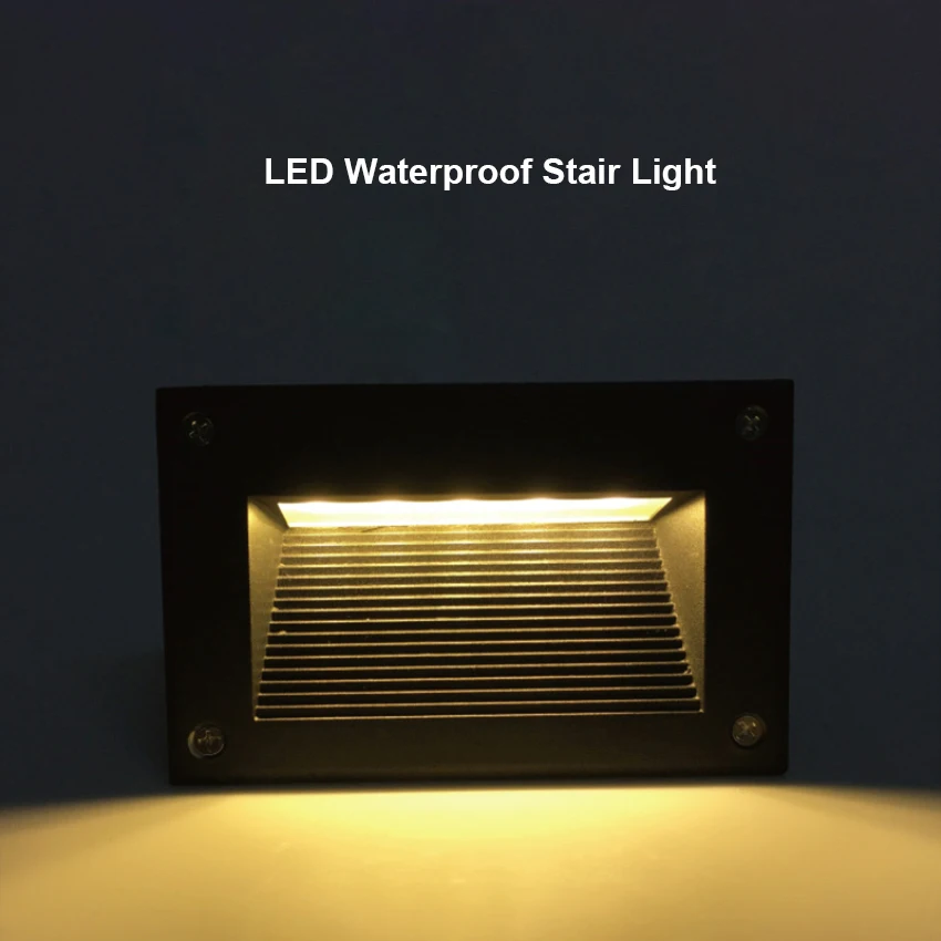 10 GAB LED Kāpņu Gaismas Soli, Apgaismojums Padziļinājumā Aprakti Stūrī Gaismas Footlight Iekštelpu Āra Ūdensizturīgs Kāpnes Solis Lampas FR55-A