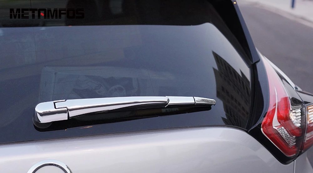 Priekš Nissan Murano 2016 2017 2018 Chrome Aizmugures Logu Tīrītājs Vāka Apdare Vējstikla Mazgāšanas Sloksnes Ārējie Piederumi Car Styling