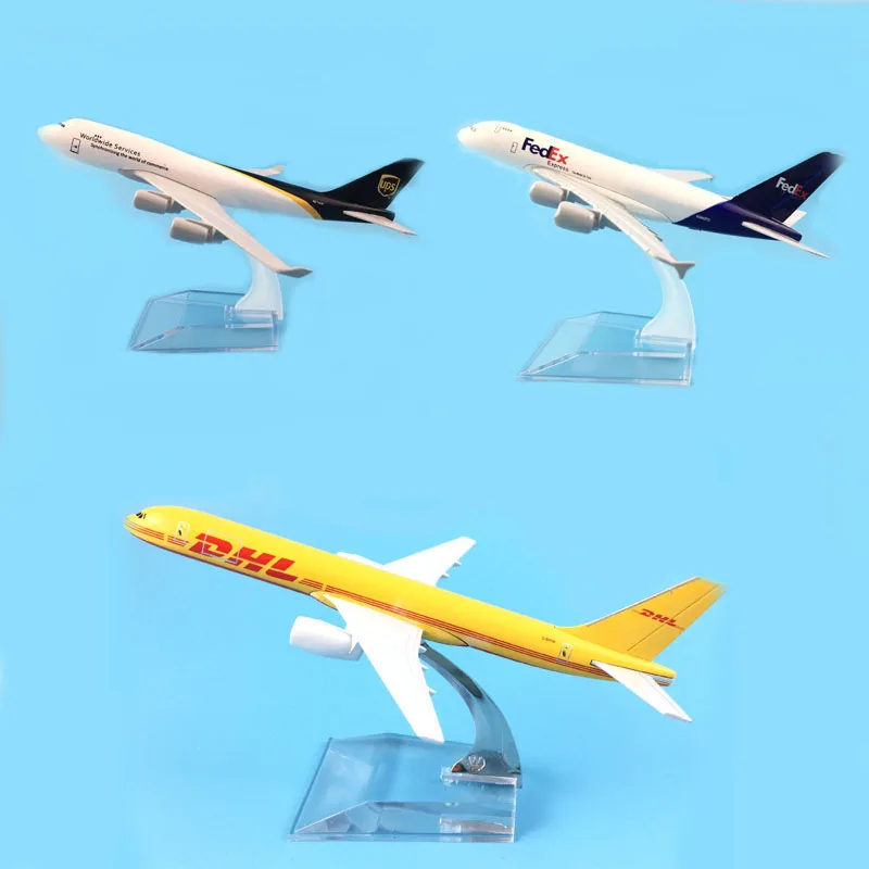 16cm Lidmašīnas Modeli, DHL Boeing B757 UPS Boeing B747 FEDEX EXPRESS Airbus A380 Lidmašīnu Modelis 1:400 mēroga Lējumiem Metāla lidmašīnas