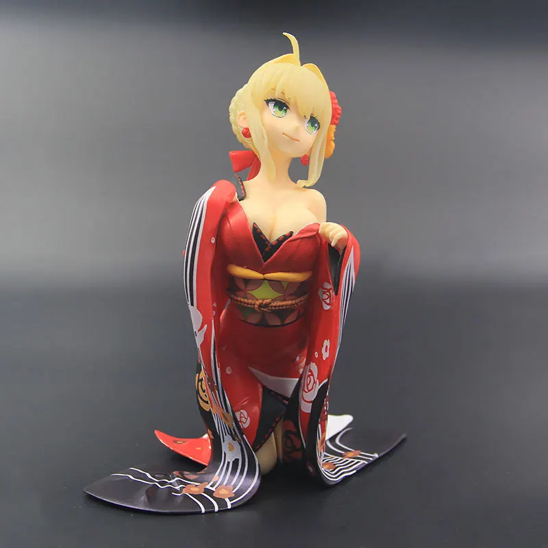 17cm Anime Alphamax Liktenis/Papildu CCC Saber Kimono, Ver. PVC Rīcības Attēls Sexy Pirts Pakalpojumu Kolekcionējamus Modelis Rotaļlietas