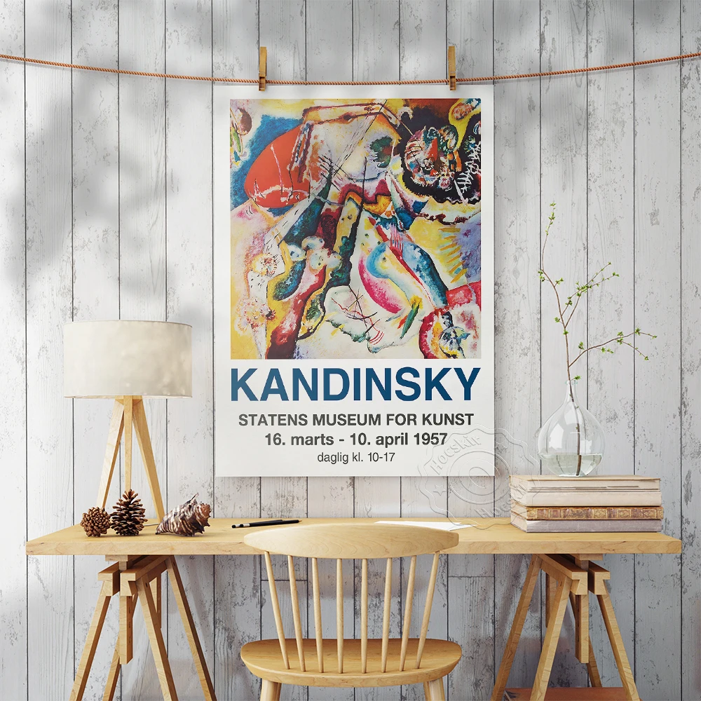 Krievi Wassily Kandinskis Mākslas Plakātu, Abstrakti Print Art, SMK-Statens Museum for Kunst Sienas Māksla, Kandinskis Drukāt Krāsošana