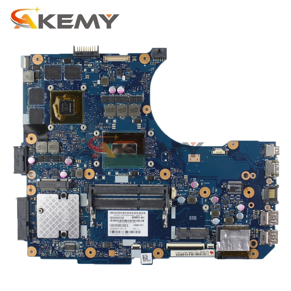 Akemy N551JM Portatīvo datoru mātesplati par ASUS ROG N551JW N551J G551JW G551JM G551J sākotnējā mainboard I5-4200H GTX960M-4G/GTX950M-4G