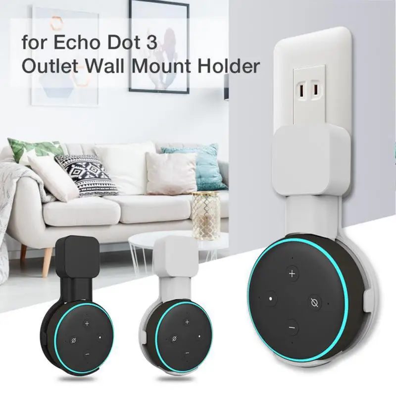 Sienas Stiprinājums Stand Pakaramais Amazon Alexa Echo Dot 3rd Gen Darbu Par Amazon Echo Dot 3 Turētājs Gadījumā Pievienojiet Guļamistaba